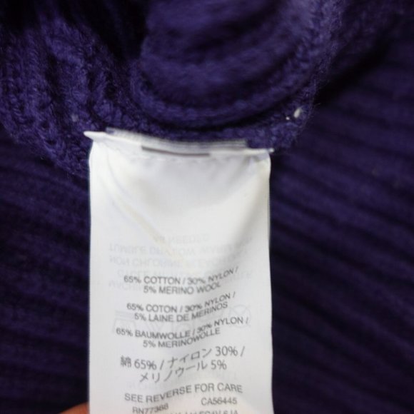 Blue Vest Sweater Womens 2XS Wool Cotton Knit Rib Casual Pullover Merino J CREW - Picture 8 of 9